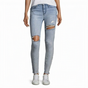 rta Gypsy Distressed Two Tone Skinny Jeans Size 29